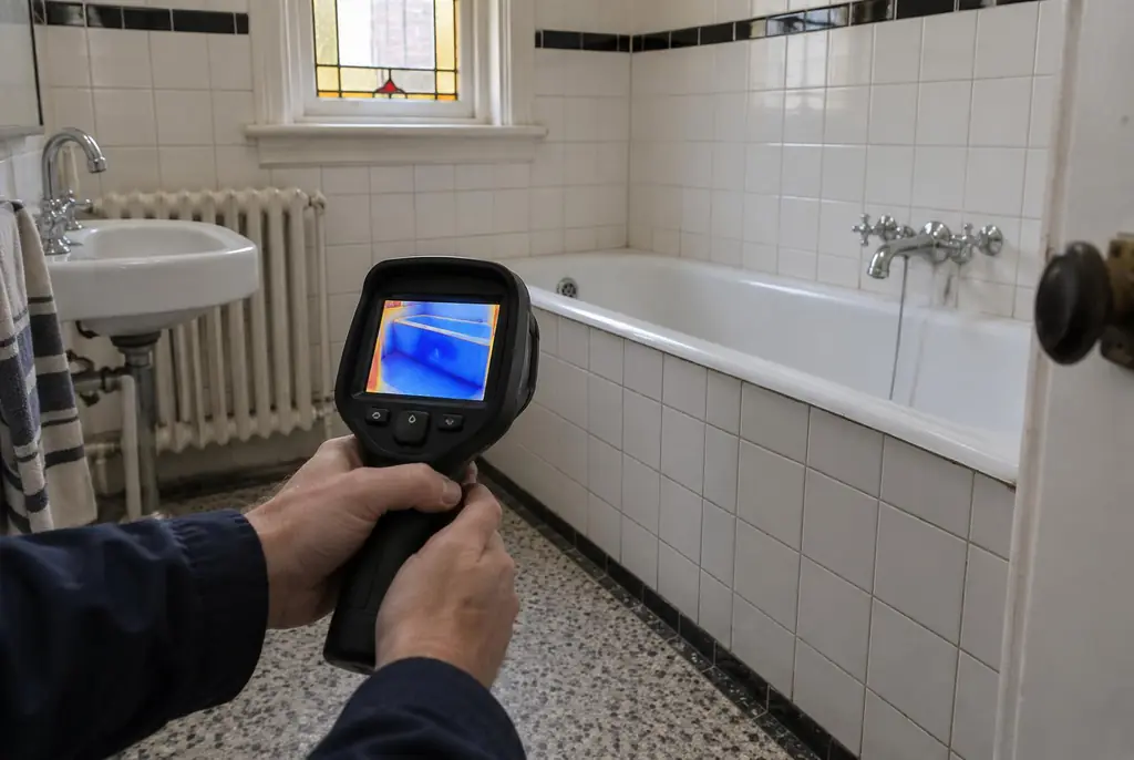 Lekdetectie Laren – onderzoek in een badkamer van een oudere woning