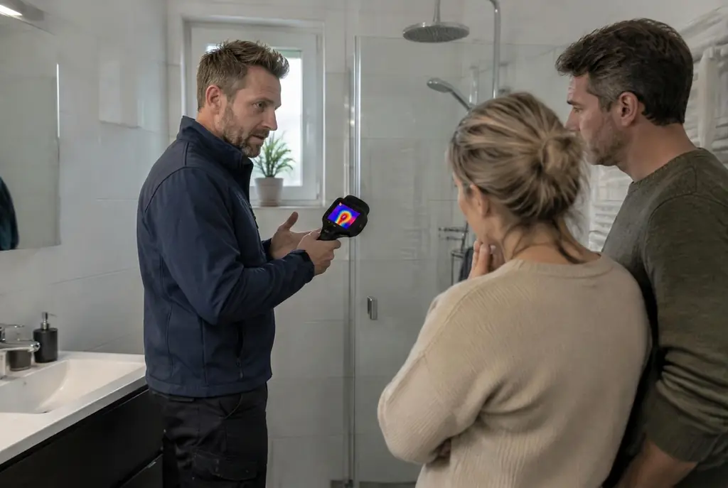 Lekdetectie Laren – specialist legt bevindingen uit aan bewoner